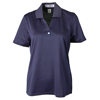 LADIES SILK POLO - NAVY
