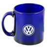 GLASS COFFEE MUG - COBALT