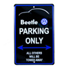 BEETLE PARKING ONLY SIGN